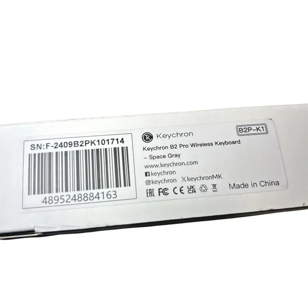 Keychron Ultra-Slim B2 Pro Bluetooth Keyboard 2.4 GHz Wireless Lightweight Gray - Picture 5 of 5